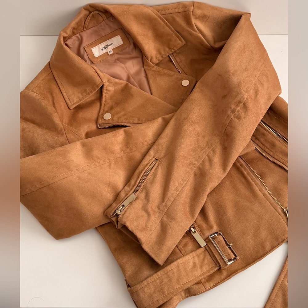 Wildflowers Tan Leather Jacket